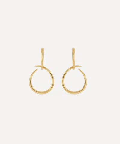 Dinny Hall 22ct Gold-plated Vermeil Silver Large Toro Drop Hoop Earrings