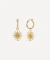 Dinny Hall 22ct Gold-plated Vermeil Silver My World Small Sun Drop Hoop Earrings