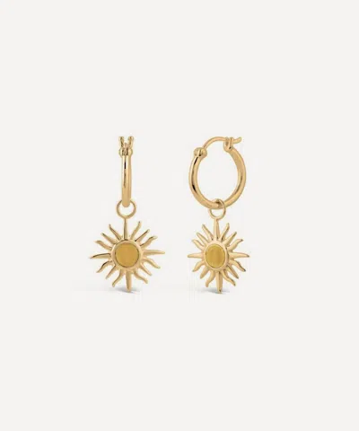 Dinny Hall 22ct Gold-plated Vermeil Silver My World Small Sun Drop Hoop Earrings