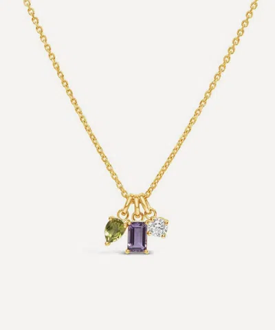 Dinny Hall 22ct Gold-plated Vermeil Silver Suffragette Trilogy Pendant Necklace
