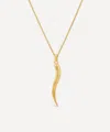 Dinny Hall 22ct Gold-plated Vermeil Silver Toro Horn Pendant Necklace In Gold