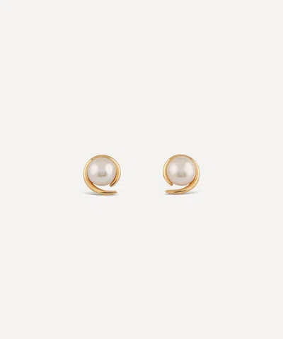 Dinny Hall 22ct Gold-plated Vermeil Silver Toro Pearl Stud Earrings