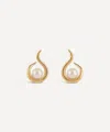 Dinny Hall 22ct Gold-plated Vermeil Silver Toro Pearl Twist Stud Earrings