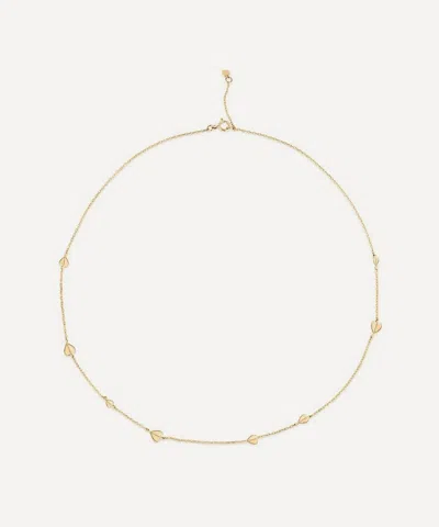 Dinny Hall 9ct Gold Bijou Folded Heart Necklace