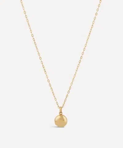 Dinny Hall 9ct Gold Button Locket Necklace