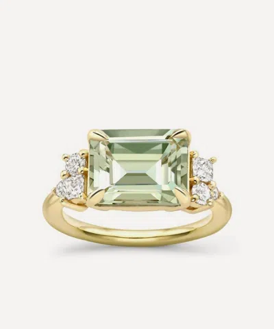 Dinny Hall 9ct Gold Claudie Amethyst And Diamond Ring