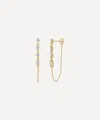 Dinny Hall 9ct Gold Created Diamond Chain Drop Earrings