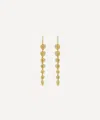 Dinny Hall 9ct Gold Folded Heart Diamond Column Drop Earrings