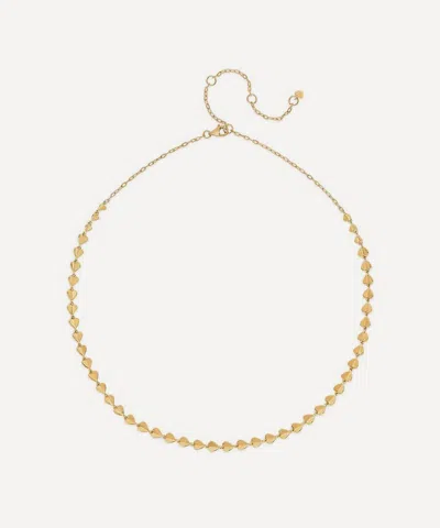 Dinny Hall 9ct Gold Folded Heart Linked Necklace