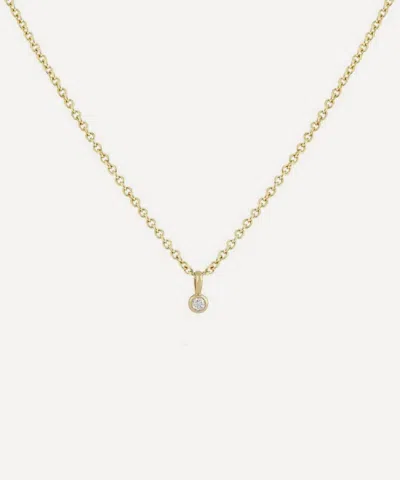 Dinny Hall 9ct Gold Lab-created Diamond Pip Pendant Necklace