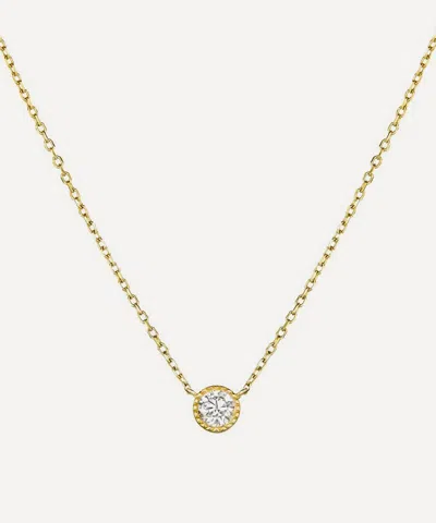 Dinny Hall 9ct Gold Lab Grown Solitaire Diamond Necklace