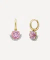 Dinny Hall 9ct Gold Libby Amethyst And Diamond Drop Earrings