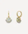 Dinny Hall 9ct Gold Libby Green Amethyst And Diamond Drop Earrings