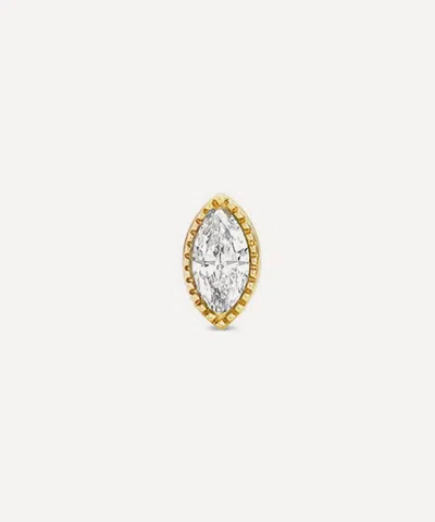 Dinny Hall 9ct Gold Marquise Lab Grown Diamond Single Stud Earring