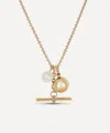 Dinny Hall 9ct Gold My World T-bar With Small Orb Locket And Pearl Charm Cluster Pendant