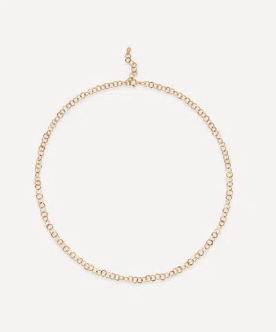 Dinny Hall 9ct Gold Planished Chain Necklace