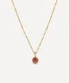 Dinny Hall 9ct Gold Ruby Bon Bon Pendant Necklace
