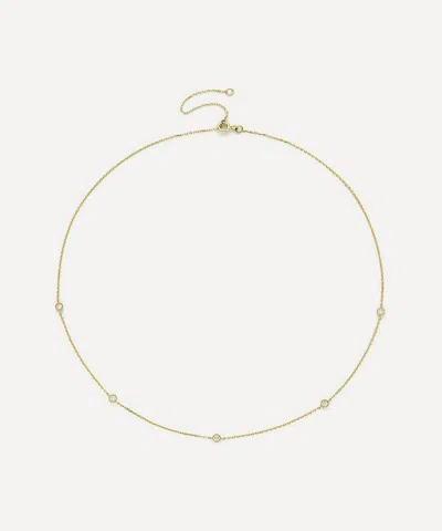 Dinny Hall 9ct Gold Scattered Lab Created Diamond Necklace