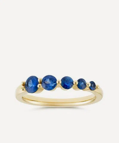 Dinny Hall 9ct Gold Shuga Blue Sapphire Graduated Ring