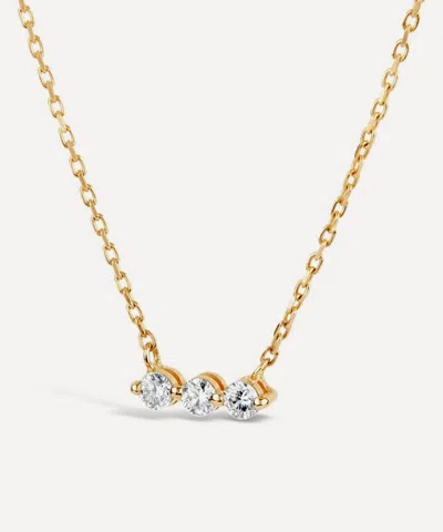 Dinny Hall 9ct Gold Shuga Lab-grown Diamond Bar Pendant Necklace In Pattern