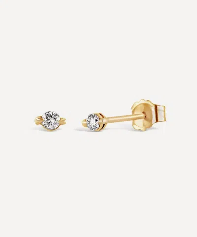 Dinny Hall 9ct Gold Shuga Lab-grown Diamond Stud Earrings In Orange