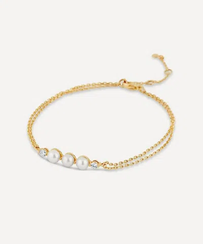 Dinny Hall 9ct Gold Shuga Pearl And Lab-grown Diamond Bracelet In Pattern