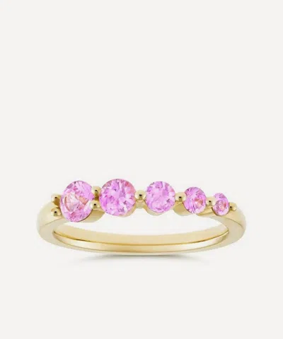Dinny Hall 9ct Gold Shuga Pink Sapphire Graduated Ring