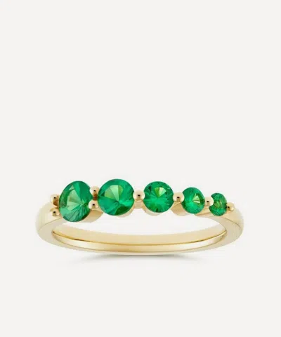 Dinny Hall 9ct Gold Shuga Tsavorite Graduated Ring