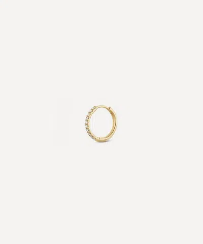 Dinny Hall 9ct Gold Single Medium Lab-grown Diamond Huggie Hoop Earring