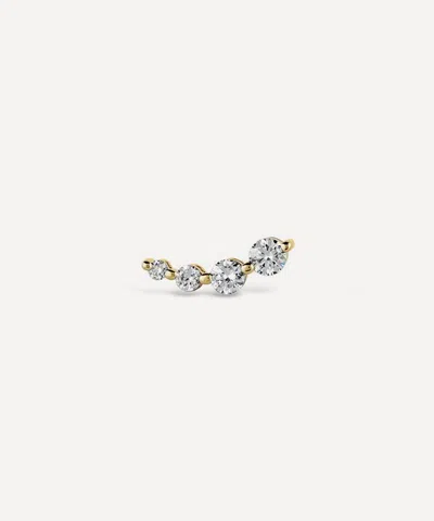 Dinny Hall 9ct Gold Single Shuga Lab-grown Diamond Crawler Stud Earring