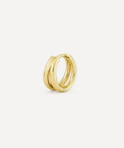 Dinny Hall 9ct Gold Single Signature Duo Mini Huggie Hoop Earring