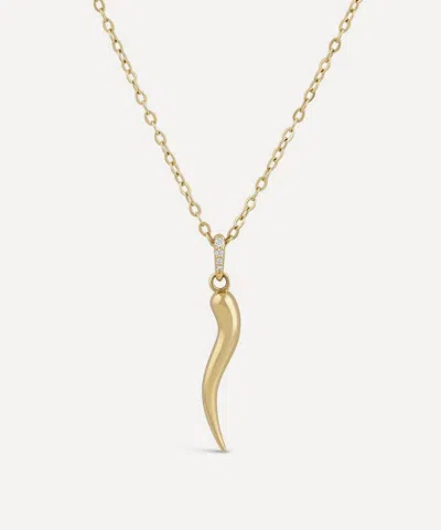Dinny Hall 9ct Gold Toro Horn Pendant Necklace