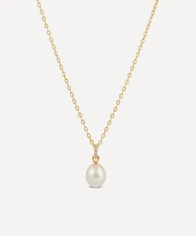 Dinny Hall 9ct Gold Toro Pearl Pendant Necklace