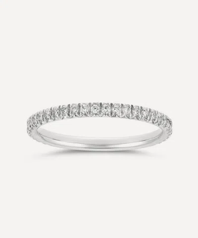 Dinny Hall 9ct White Gold Ella Three Quarter Small Diamond Eternity Ring In Metallic