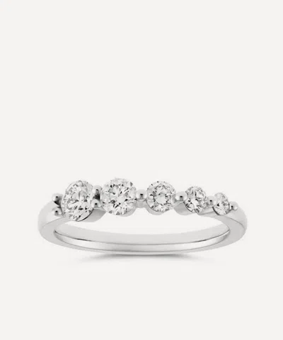 Dinny Hall 9ct White Gold Shuga Lab-grown Diamond Graduated Ring In Metallic