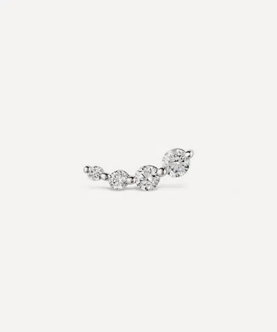 Dinny Hall 9ct White Gold Single Shuga Lab-grown Diamond Crawler Stud Earring