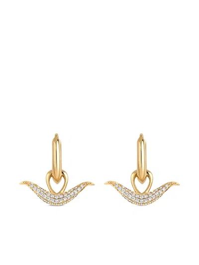 Dinny Hall 9k Recycled Gold Toro Diamond Earrings