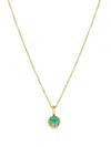 Dinny Hall 9k Yellow Gold Bon Bon Emerald Necklace In Gold