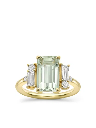 Dinny Hall 9k Yellow Gold Charli Amethyst And Diamond Ring