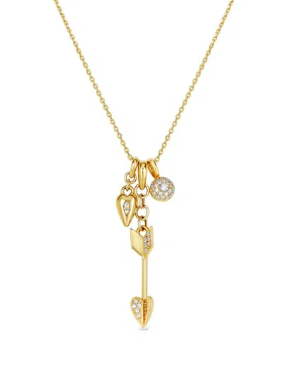 Dinny Hall 9k Yellow Gold My World Diamond Necklace