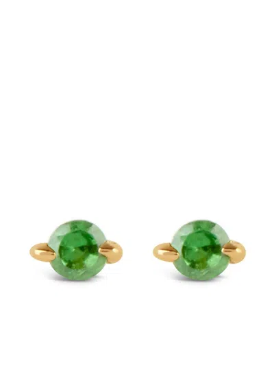 Dinny Hall 9k Yellow Gold Shuga Tsavorite Earrings In Green