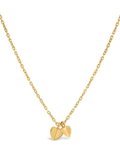 Dinny Hall Bijou Folded Heart Necklace In Gold