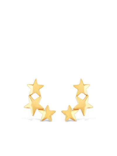 Dinny Hall Bijou Star Trio Ear Studs In Gold