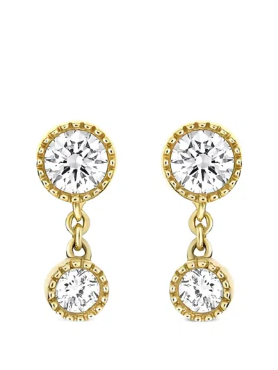 Dinny Hall Double Diamond Drop Earrings In Gold