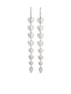 Dinny Hall Folded Heart Column Drop Earrings In 银色