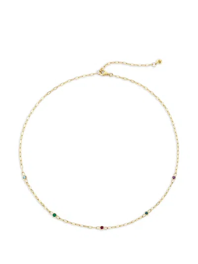 Dinny Hall Gemstone Paperclip Chain Necklace In Gold