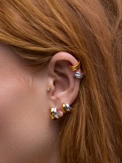 Dinny Hall Iceni Double Hoop Earrings In Multi