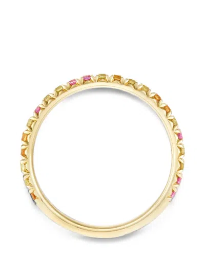 Dinny Hall Minnow Multi-sapphire Eternity Ring In Gold