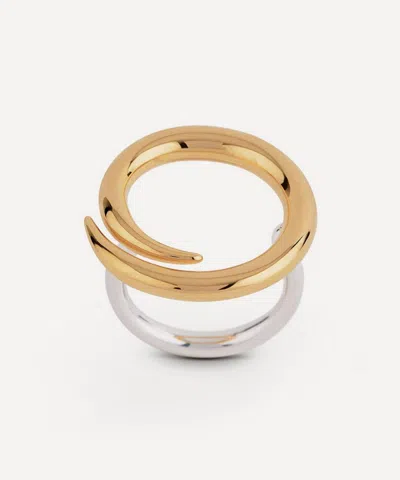 Dinny Hall Mixed Metal Toro Ring In Gold