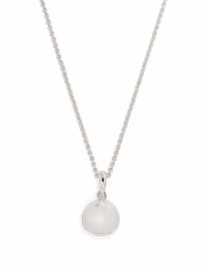 Dinny Hall Personalised My World Small Orb Locket Necklace In Silber
